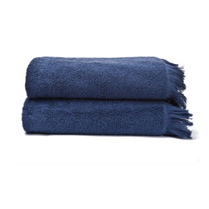 Sada 2 námořnicky modrých osušek ze 100% bavlny Bonami Selection, 70 x 140 cm