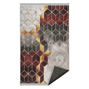 Šedo-vínový pratelný koberec běhoun 80x200 cm – Mila Home