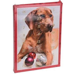 Adventní kalendář pro psy 20 x 27,5 cm, červená 