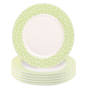 Altom Sada dezertních talířů Punto II 6 ks, zelená