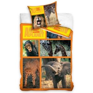 Bavlněné povlečení Animal Planet - Safari, 140 x 200 cm, 70 x 80 cm