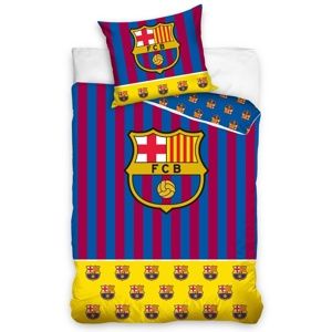 Bavlněné povlečení FC Barcelona Erby, 140 x 200 cm, 70 x 90 cm