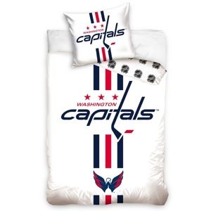 Bavlněné povlečení NHL Washington Capitals White, 140 x 200 cm, 70 x 90 cm
