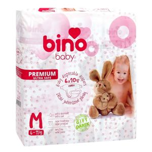 Bino Baby Dětské jednorázové pleny Premium M, 60 ks