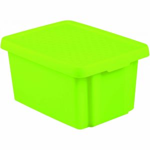 Curver Úložný box Essentials s víkem 16 l, zelená