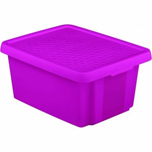 Curver Úložný box Essentials s víkem 20 l, fialová