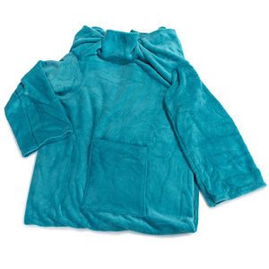 Deka Comfort s rukávy a kapsou modrá, 180 x 135 cm