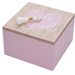 Dekorační box Nadia růžová, 12 x 12 x 7 cm