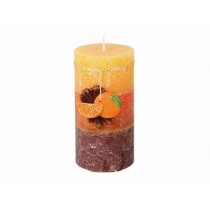 Dekorativní svíčka Skořice a pomeranč, 9 cm