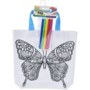 Dětská taška na vybarvení Motýl, 28,5 x 29 cm