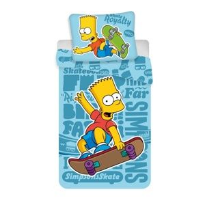 Dětské bavlněné povlečení Bart blue 02, 140 x 200, 70 x 90 cm