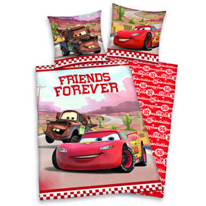 Dětské bavlněné povlečení Cars Friends Forever, 140 x 200 cm, 70 x 90 cm