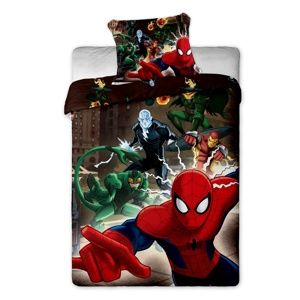 Dětské bavlněné povlečení Spiderman brown 2015, 140 x 200 cm, 70 x 90 cm