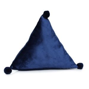 Domarex Polštář pyramida Trevi Velvet modrá, 40 x 40 x 40 cm