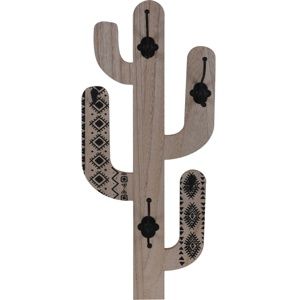 Dřevěný háček Cactus Shape, černá