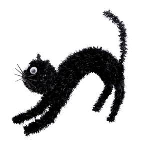Halloweenská kočka Black, 18 x 13,5 cm