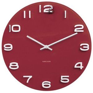 Karlsson 5640RD Designové nástěnné hodiny, 35 cm