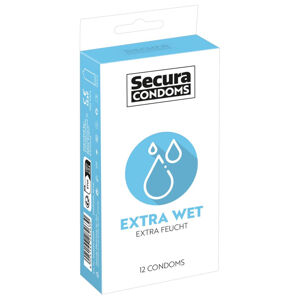 Kondomy Secura Extra Wet, 12 ks