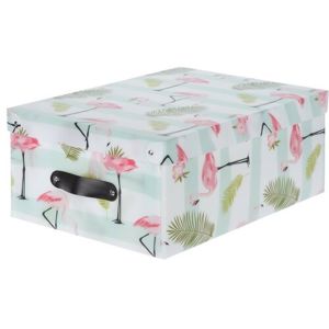 Dekorační úložný box Flamingo, zelená