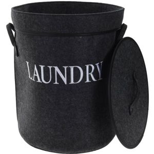 Koopman Koš na prádlo s víkem Laundry, černá