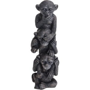 Koopman Polyresinová dekorace Tři moudré opice, 31 cm