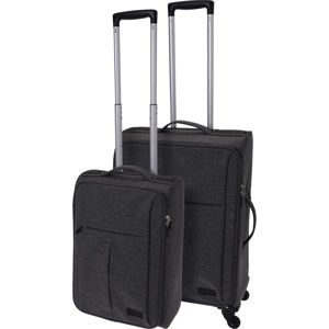Koopman Sada textilních kufrů na kolečkách 2 ks, tmavě šedá