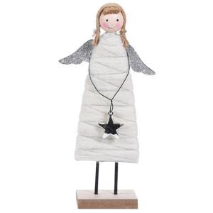 Koopman Vánoční anděl Berenice stříbrná, 23 cm