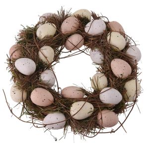 Koopman Velikonoční věnec s vajíčky béžová, pr. 34 cm