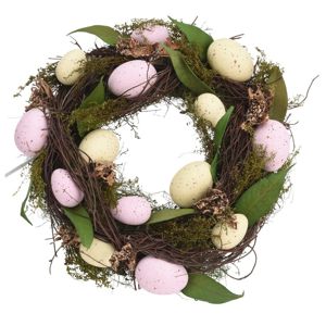 Koopman Velikonoční věnec s vajíčky růžová, pr. 30 cm