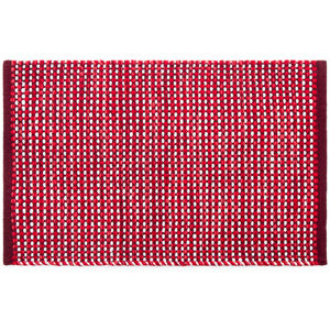Kusový bavlněný koberec Elsa červená, 50 x 80 cm