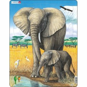 Larsen Puzzle Slon se slůnětem, 32 dílků