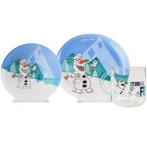 Mäser 3dílná dětská jídelní sada Frozen, Olaf a Snowmen
