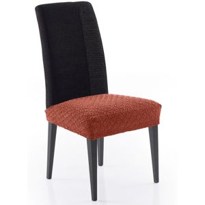 Multielastický potah na sedák na židli Martin terakota, 50 x 60 cm, sada 2 ks