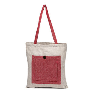 Nákupní taška Heda červená / béžová, 40 x 45 cm