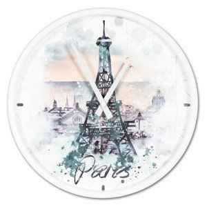 Nástěnné hodiny Eiffel tower, pr. 30,5 cm