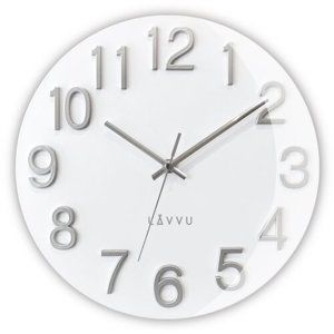 Nástěnné hodiny Lavvu Nord White LCT1061 bílá, pr. 30 cm