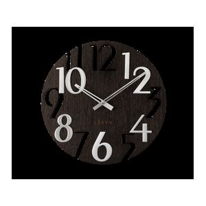Nástěnné hodiny Lavvu Style Black Wood LCT1010, pr. 40 cm