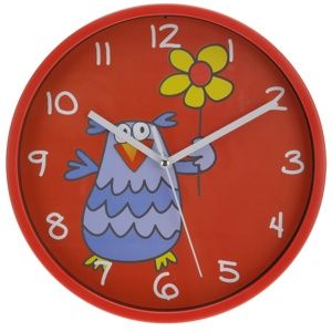 Nástěnné hodiny Owl červená, 23 cm