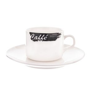 Orion porcelánový šálek s podšálkem Caffé 0,18 l,  2 ks