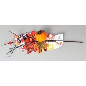 Podzimní větvička s bobulemi a dýní, 40 cm