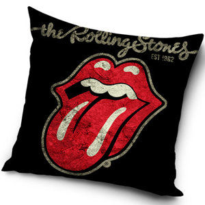 Povlak na polštářek Rolling Stones Black, 45 x 45 cm
