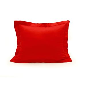 Povlak na polštářek s lemem satén červená, 50 x 70 cm