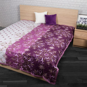 Přehoz na postel Alberica fialová, 160 x 220 cm
