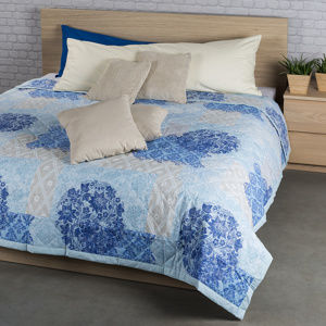 Přehoz na postel Ottorino modrá, 160 x 220 cm