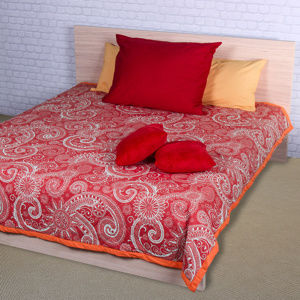 Přehoz na postel Sal červená/bílá, 220 x 240 cm