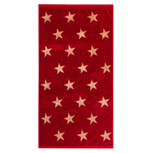 Ručník Stars červená, 50 x 100 cm