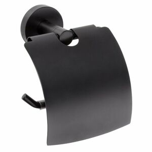 SAPHO XB702 X-Round black držák toaletního papíru s krytem, černá