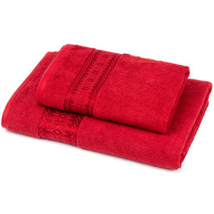 Sada Strook ručník a osuška červená, 70 x 140 cm, 50 x 90 cm