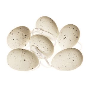 Sada závěsných kropenatých velikonočních vajíček  6 cm, 6 ks