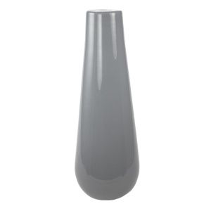 Skleněná váza Luna šedá, 25 cm